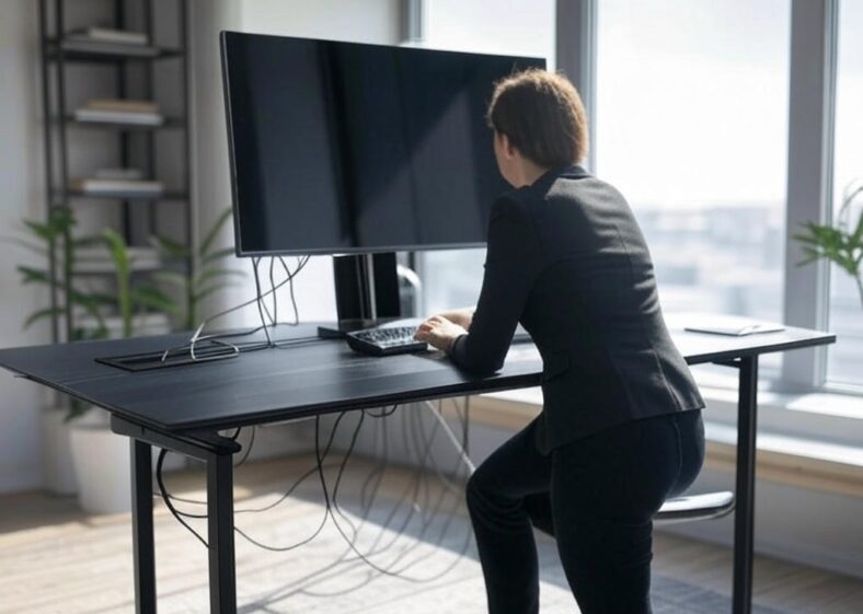 Best standing desk for remote work, Adjustable desk for back pain relief, Adjustable desk for home office,