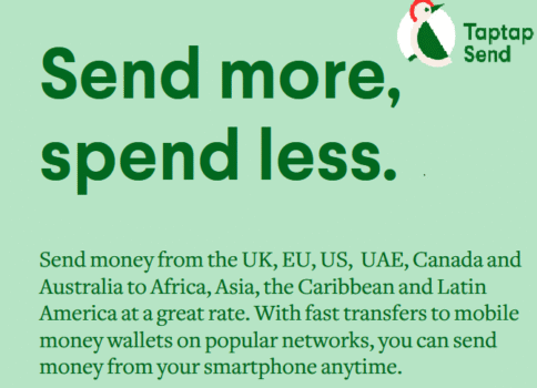taptap send the best remittance apps, best money transfer apps taptap send for best conversion rate, best online money transfer app with best rate great coupon