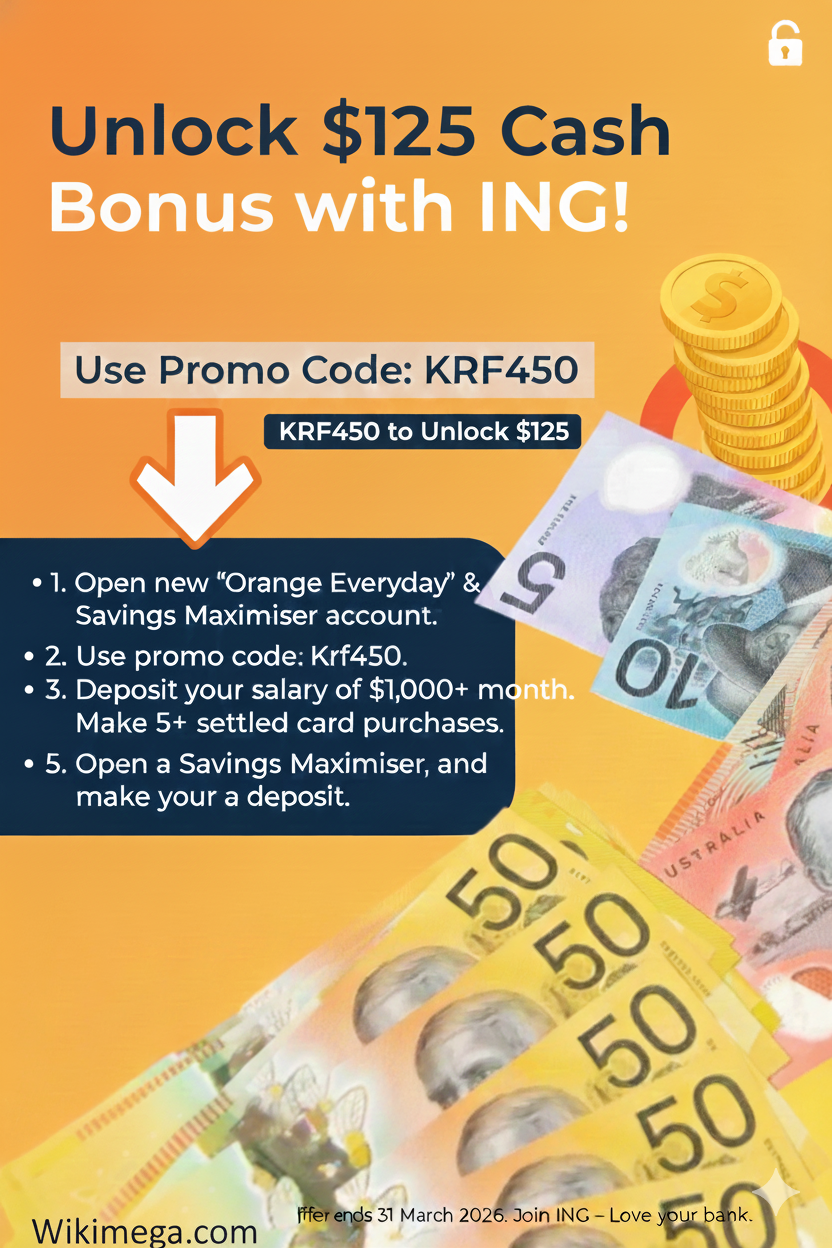Earn $125 from ING - The Easiest Bonus You Can Get Right Now 1 earn $125 from ING, ING $125 bonus Australia, ING referral code 2026, ING sign up bonus Australia, ING Orange Everyday bonus, ING bank referral bonus, free $125 ING Australia, how to earn $125 from ING,