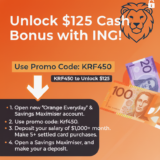 Earn $125 from ING – The Easiest Bonus You Can Get Right Now